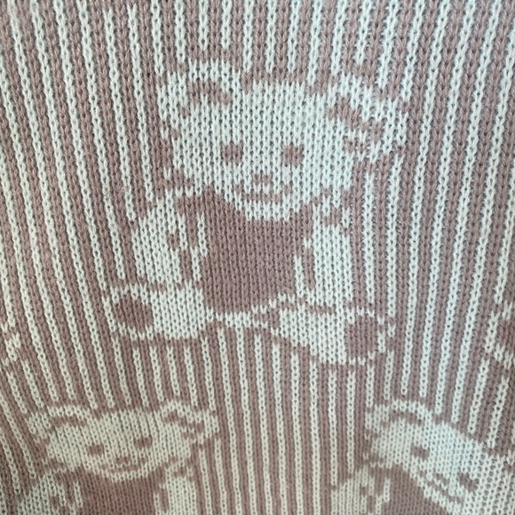 Vintage Adele Knitwear Teddy Bear All Over Print Sweater Medium - Picture 3 of 9